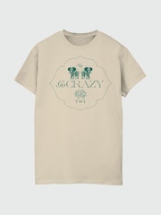 Brands In White Lotus Go Crazy Women Sand Boyfriend Fit T-Shirt - Image 3 of 4