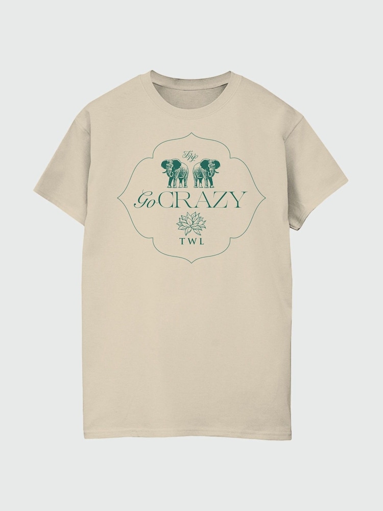 Brands In White Lotus Go Crazy Women Sand Boyfriend Fit T-Shirt - Image 3 of 4