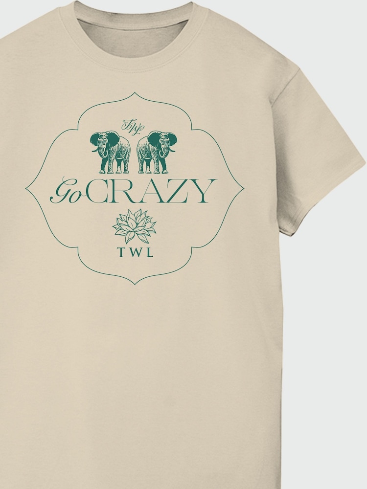 Brands In White Lotus Go Crazy Women Sand Boyfriend Fit T-Shirt - Image 4 of 4