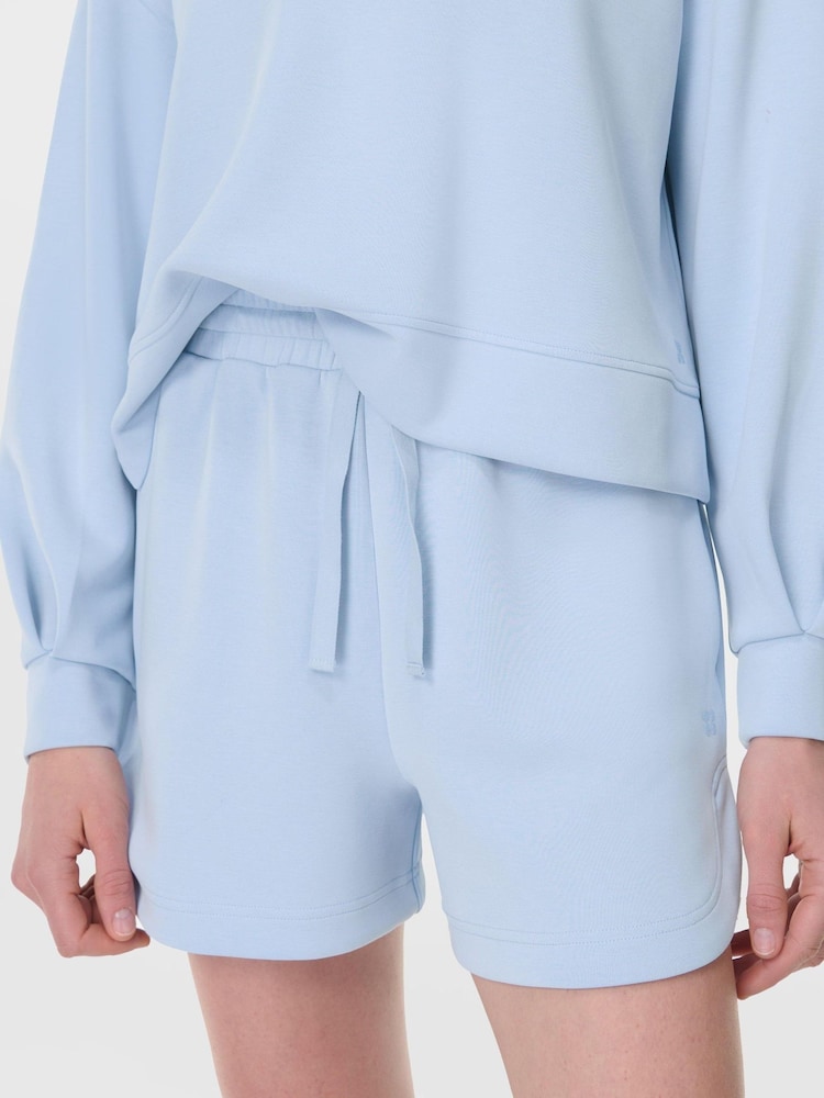 Sweaty Betty Blue Sand Wash Cloud Weight HW Shorts - Image 1 of 6