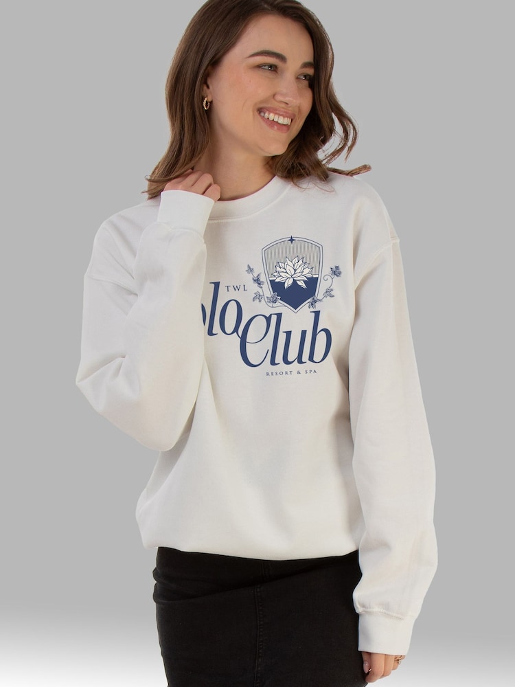 Brands In White Lotus Polo Club Women White Sweatshirt - Image 2 of 4