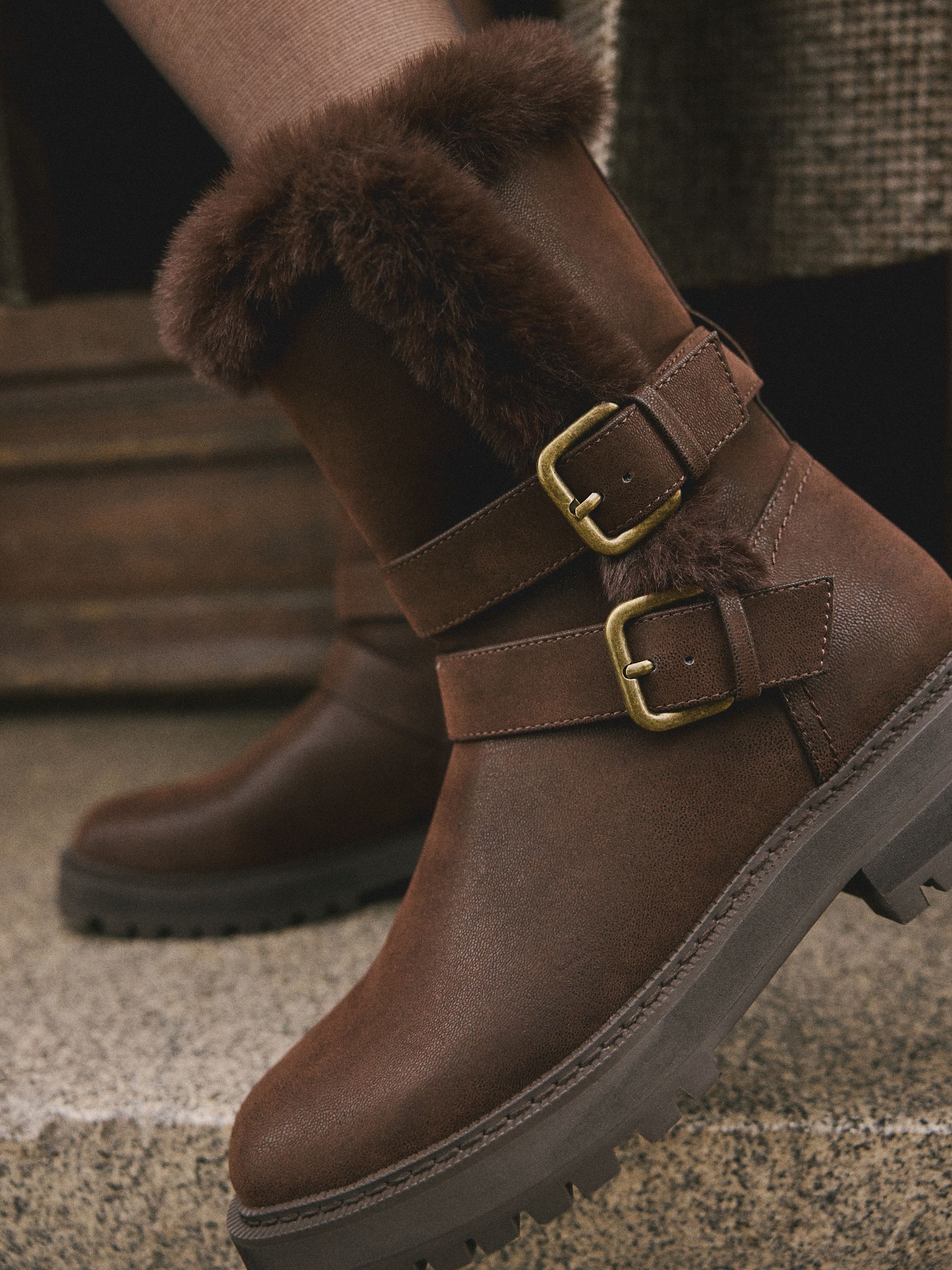 Buy Chocolate Brown Extra Wide Fit Forever Comfort® Double Buckle