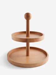 Dřevěný dvoupatrový servírovací stojan - Obrázek 4 z 4