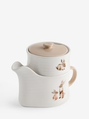 Natural Bunny Stacking Gravyboat and Condiment Pot - Image 5 of 5