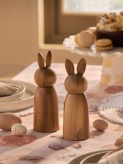 Set of 2 Natural Bunny Wood Salt and Pepper Grinders - Image 1 of 3