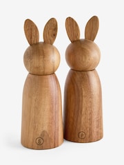 Set of 2 Natural Bunny Wood Salt and Pepper Grinders - Image 3 of 3