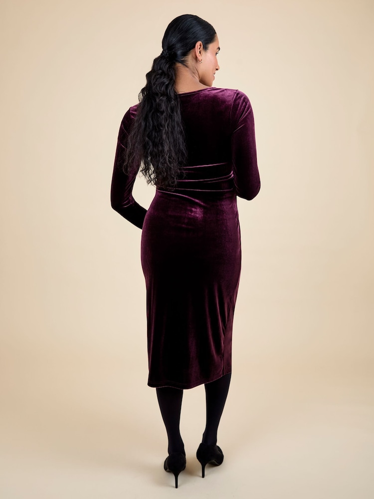 purple velvet maternity dress Plum Velvet Dress-- Magical dresses for Special moments, wedding, maternity, photos, photography, evening