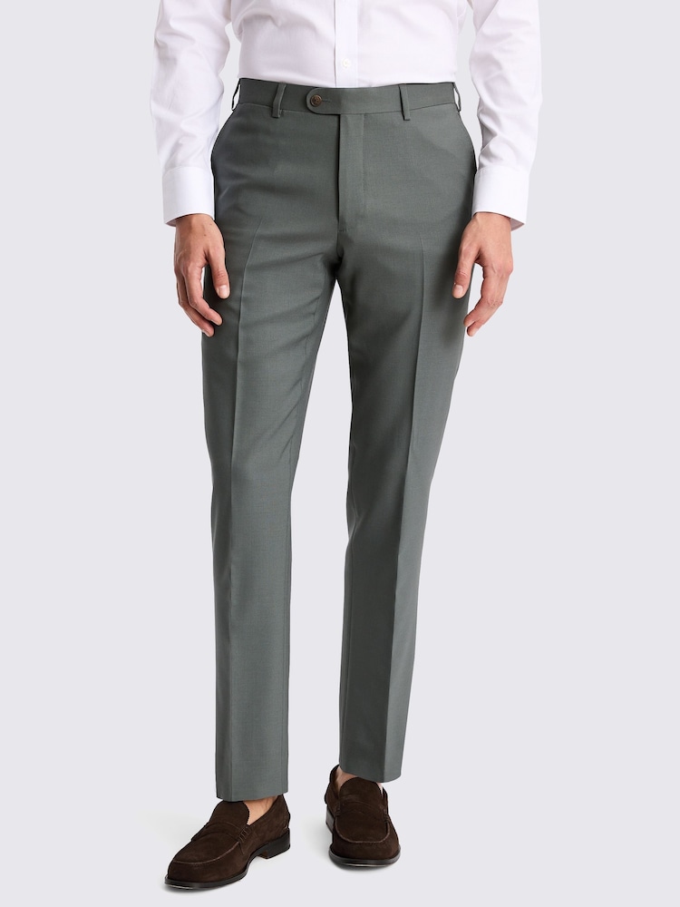 MOSS Grey Tailored Fit Italian Trousers - Image 1 of 3