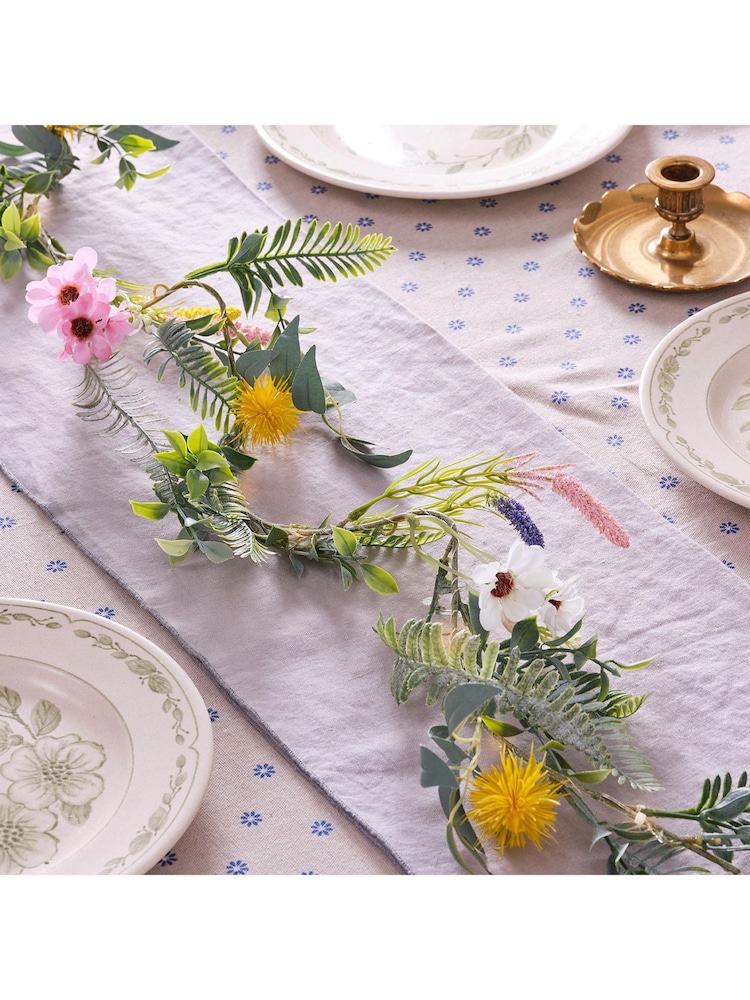 Lights4fun 1.5m Pre Lit Spring Flower Garland - Image 2 of 4