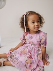 Lilac Purple Printed - 3D Flower Party Dress (3mths-8yrs) - Bild 1 von 8