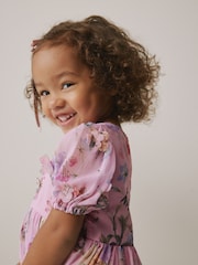 Lilac Purple Printed - 3D Flower Party Dress (3mths-8yrs) - Bild 4 von 8