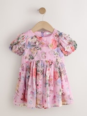 Lilac Purple Printed - 3D Flower Party Dress (3mths-8yrs) - Bild 5 von 8