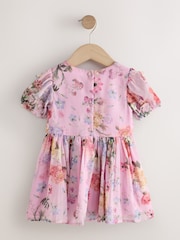 Lilac Purple Printed - 3D Flower Party Dress (3mths-8yrs) - Bild 6 von 8