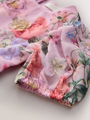 Lilac Purple Printed - 3D Flower Party Dress (3mths-8yrs) - Bild 7 von 8