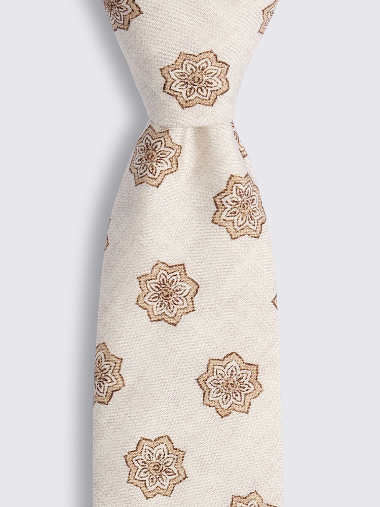 MOSS Natural Bottinelli Geometric Tie - Image 2 of 2