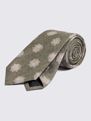 MOSS Green Bottinelli Geometric Tie - Image 1 of 2