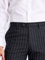 MOSS Blue Italian Tailored Fit Stripe Trousers - Image 3 of 3