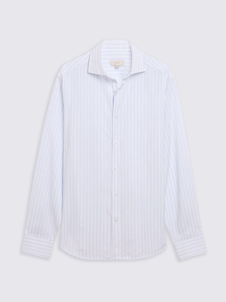 MOSS Blue Sky Bengal Stripe Shirt - Image 5 of 5 MOSS Blue Sky Bengal Stripe Shirt - Image 5 of 5