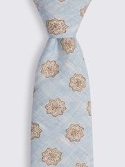 MOSS Blue Bottinelli Geometric Tie - Image 2 of 2