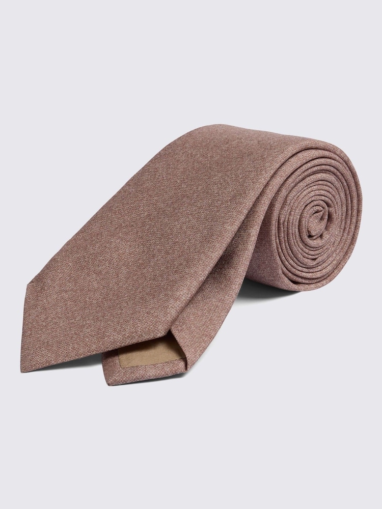 MOSS Pink Bottinelli Silk Semi-Plain Tie - Image 1 of 2