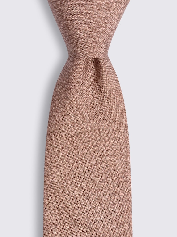 MOSS Pink Bottinelli Silk Semi-Plain Tie - Image 2 of 2