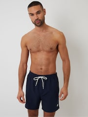 Threadbare Dark Blue Swim Shorts 2 Pack - Image 4 of 5