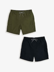 Threadbare Green Swim Shorts 2 Pack - Image 1 of 5