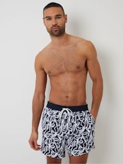 Threadbare Blue Chrome Swim Shorts 2 Pack - Image 4 of 5