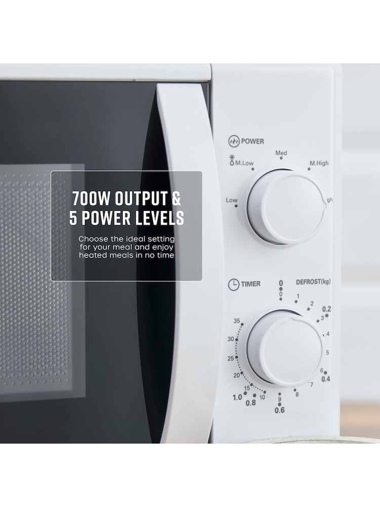 Swan White 20L 700W Microwave - Image 2 of 6 Swan White 20L 700W Microwave - Image 2 of 6