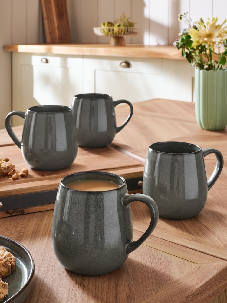 Set of 4 Green Dalton Mugs - Image 1 of 1 Set of 4 Green Dalton Mugs - Image 1 of 1