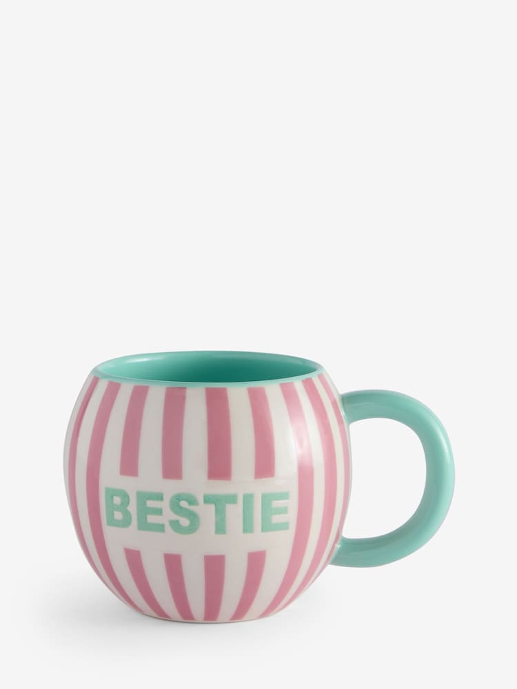 Pink Stripe Bestie Mug - Image 1 of 1