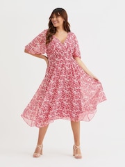 Scarlett & Jo Ivory Red Julie Hanky Hem Dress - Image 1 of 4