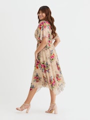 Scarlett & Jo Cream Julie Hanky Hem Dress - Image 3 of 4