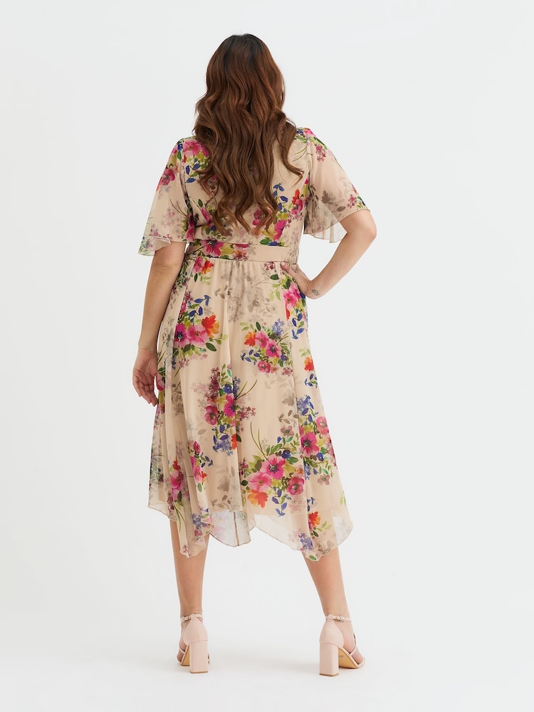Scarlett & Jo Cream Julie Hanky Hem Dress - Image 4 of 4