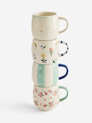 Set of 4 Multi Maisie Floral Stacking Mugs - Image 4 of 4