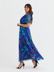 Scarlett & Jo BlueMidnight Curve Isabelle Angel Sleeve Maxi Dress - Image 2 of 4