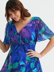 Scarlett & Jo BlueMidnight Curve Isabelle Angel Sleeve Maxi Dress - Image 4 of 4
