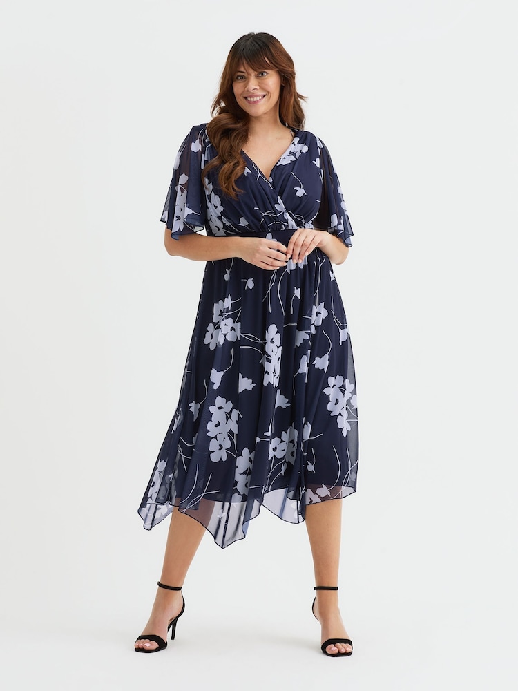 Scarlett & Jo Blue Julie Hanky Hem Dress - Image 1 of 4