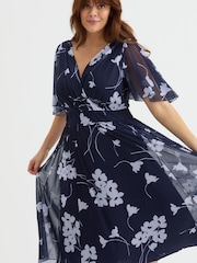 Scarlett & Jo Blue Julie Hanky Hem Dress - Image 2 of 4