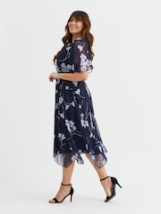 Scarlett & Jo Blue Julie Hanky Hem Dress - Image 3 of 4