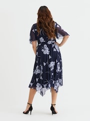 Scarlett & Jo Blue Julie Hanky Hem Dress - Image 4 of 4