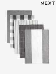 Ensemble de torchons tissés 5 - Image 2 sur 2