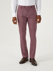 Skopes Tapered Fit Jodrell Tweed Effect Suit Trousers - Imagen 1 de 4
