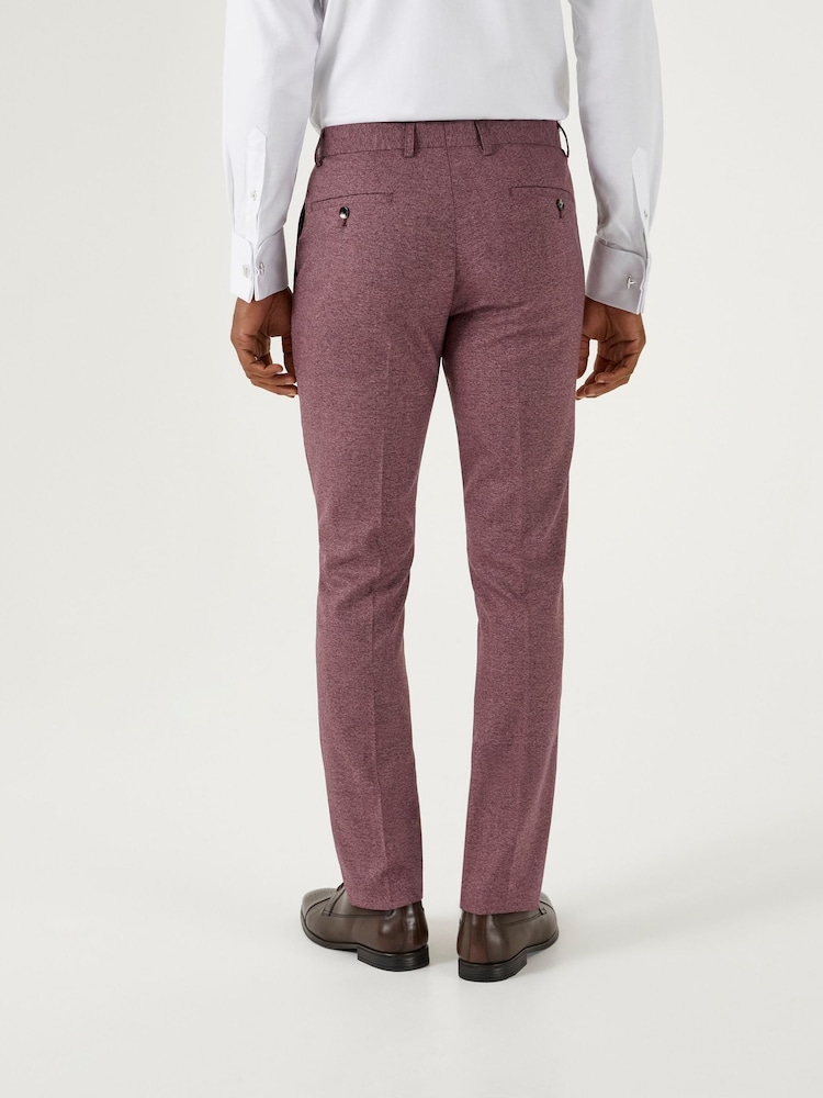 Skopes Tapered Fit Jodrell Tweed Effect Suit Trousers - Imagen 2 de 4
