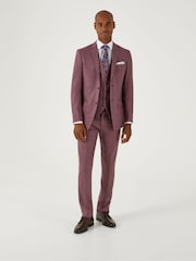 Skopes Tapered Fit Jodrell Tweed Effect Suit Trousers - Imagen 3 de 4