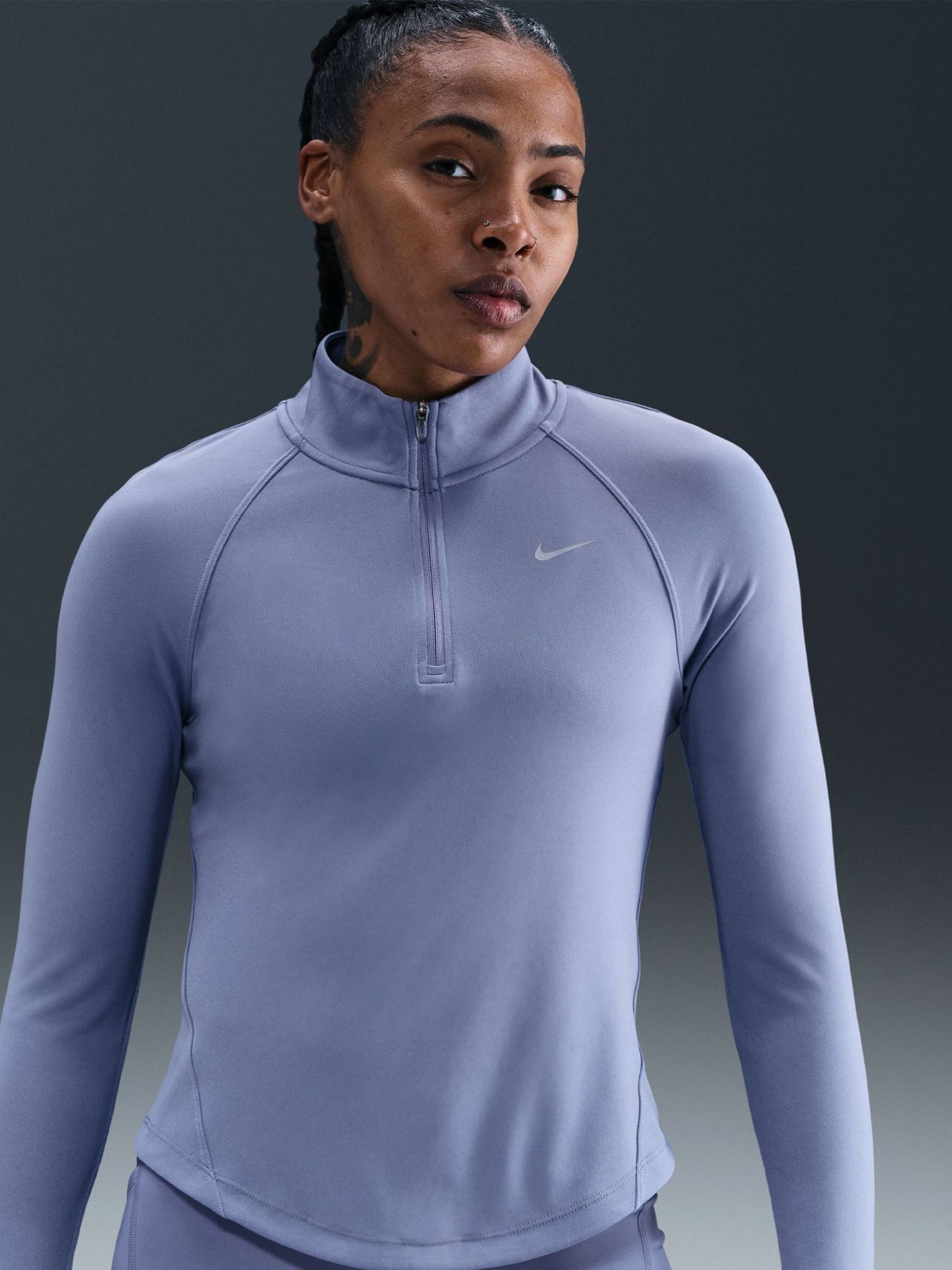 nike zip running top womens