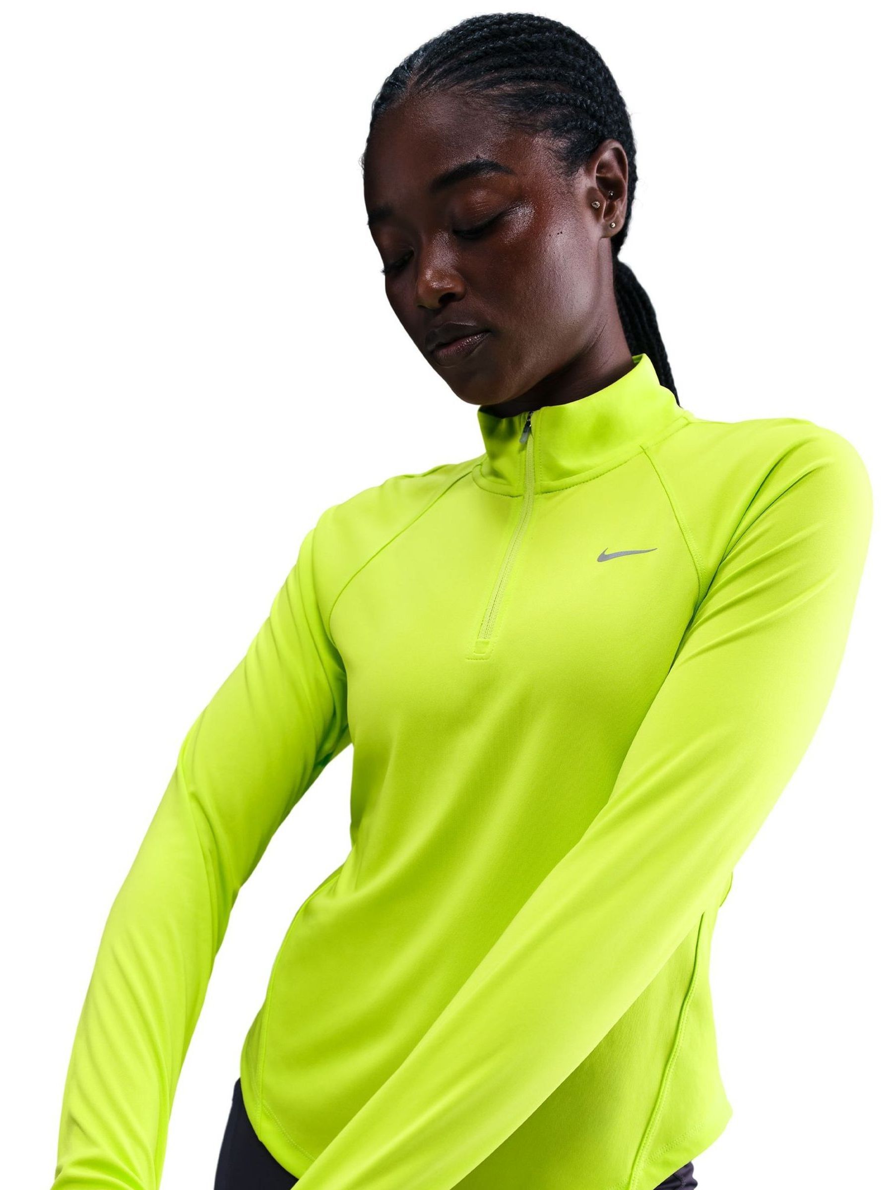 yellow nike running top