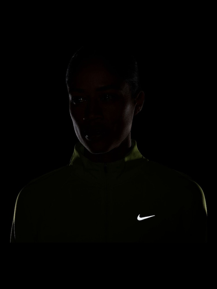 Nike Cyber Yellow Tempo Dri-FIT 1/2-Zip Running Top - Image 4 of 4