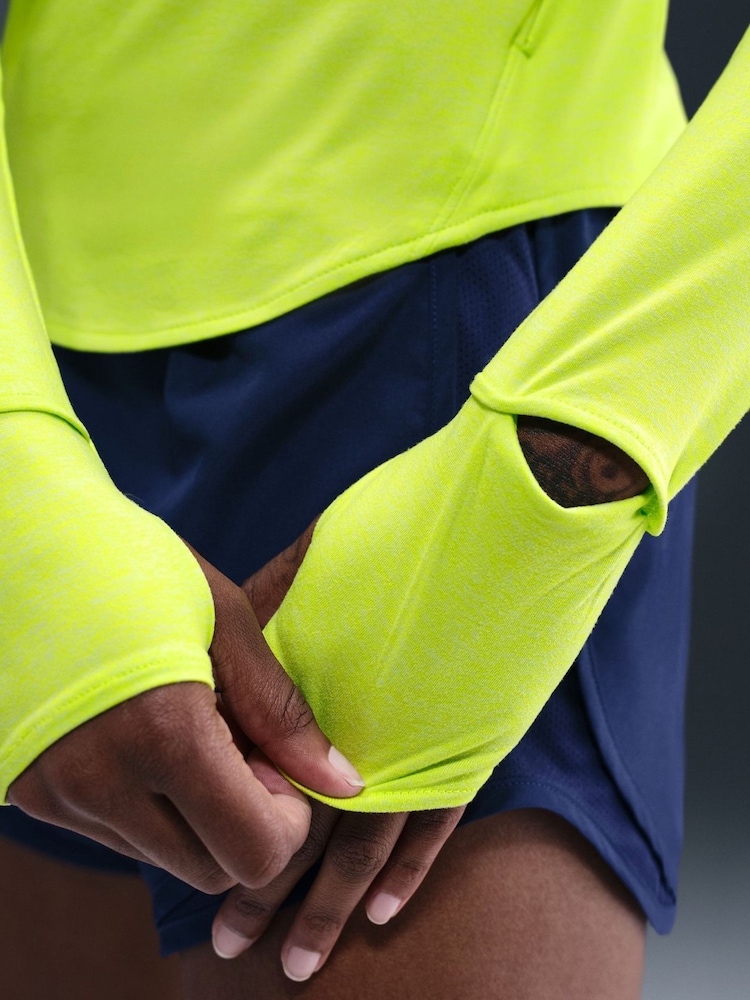 Nike Cyber Yellow Swift Dri-FIT UV 1/4-Zip Running Top - Image 6 of 6 Nike Cyber Yellow Swift Dri-FIT UV 1/4-Zip Running Top - Image 6 of 6
