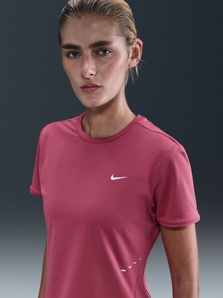 Nike Beet Pink Swift Dri-FIT Short-Sleeve Running Top - Image 1 of 5 Nike Beet Pink Swift Dri-FIT Short-Sleeve Running Top - Image 1 of 5